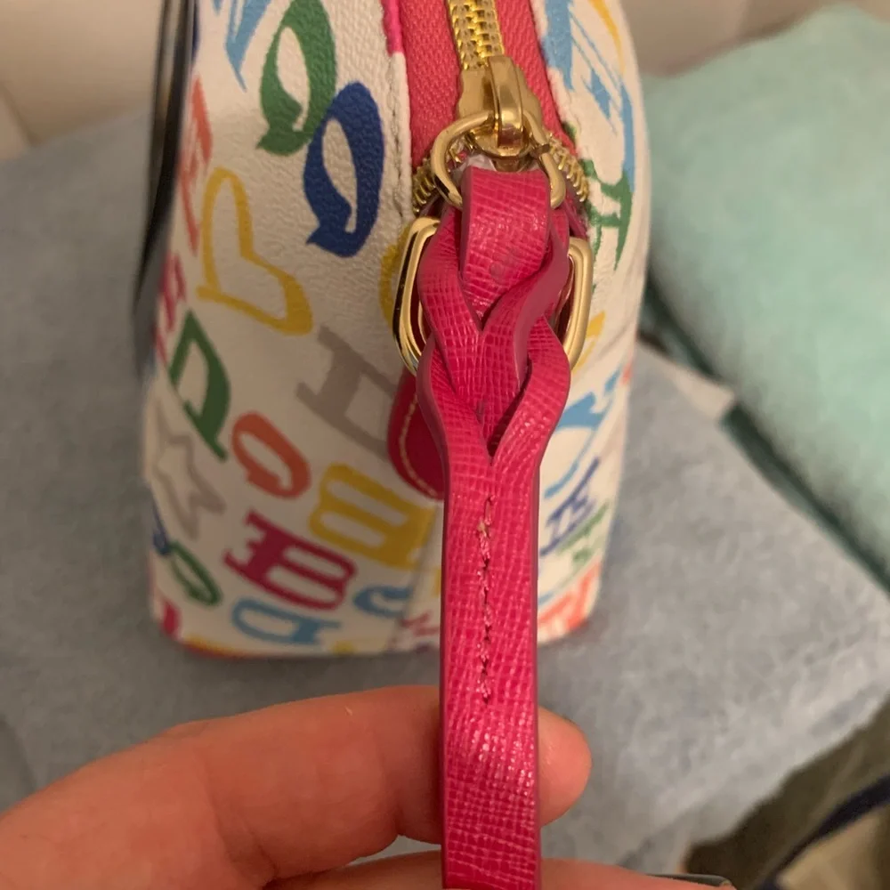 Dooney & Bourke Pink and White Satchel Bag - Picture 4 of 7
